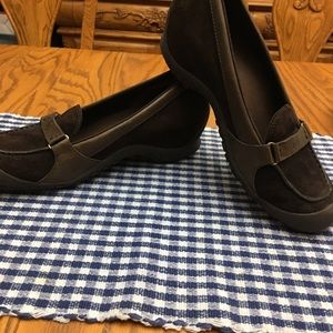 Merrell Plaza Brown Woman9.5 Wedge Heels Suede